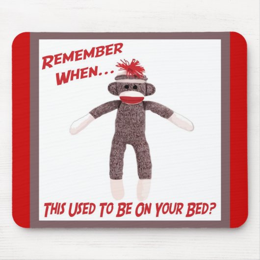 Sock Monkey Mousepad Muismat (Voorkant)