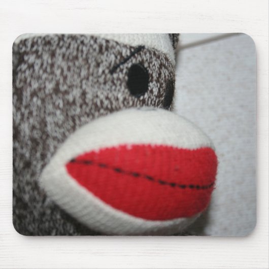 Sock Monkey Mousepad Muismat (Voorkant)