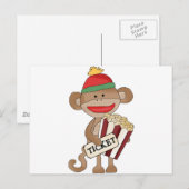 Sock Monkey-Movie night Briefkaart (Voorkant / Achterkant)