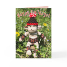 Sock Monkey - Nordic Christmas Kaarten
