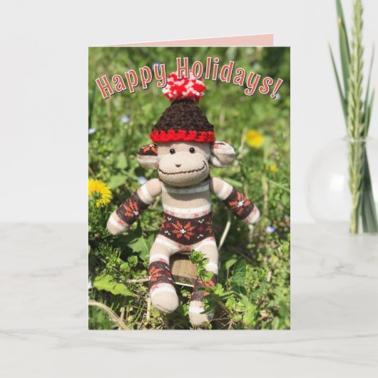Sock Monkey - Nordic Christmas Kaarten (Voorkant)