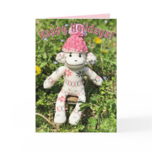 Sock Monkey - Nordic Christmas Kaarten