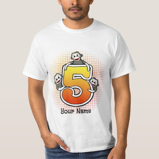 Sock Monkey Nummer 5 T-shirt (Voorkant)