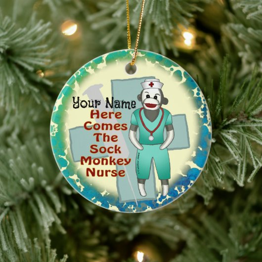 Sock Monkey Nurse ornament (Boom)
