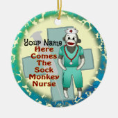 Sock Monkey Nurse ornament (Voorkant)