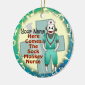 Sock Monkey Nurse ornament (Links)