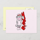 Sock Monkey Nurse T-shirts en geschenken Briefkaart (Voorkant / Achterkant)