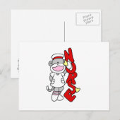 Sock Monkey Nurse T-shirts en geschenken Briefkaart (Voorkant / Achterkant)