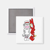 Sock Monkey Nurse T-shirts en geschenken Magneet (Voorkant / Achterkant)