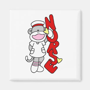 Sock Monkey Nurse T-shirts en geschenken Magneet