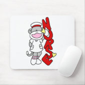 Sock Monkey Nurse T-shirts en geschenken Muismat (Met muis)
