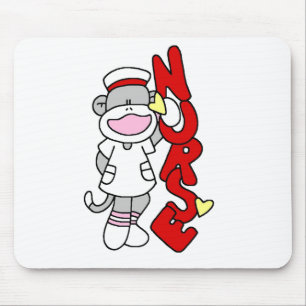 Sock Monkey Nurse T-shirts en geschenken Muismat