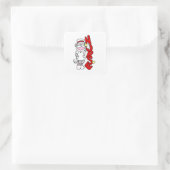 Sock Monkey Nurse T-shirts en geschenken Vierkante Sticker (Tas)
