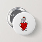Sock Monkey Nursing Ronde Button 5,7 Cm (Voorkant /achterkant)