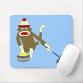 Sock Monkey Olympisch Curling Muismat (Met muis)