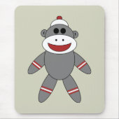 Sock Monkey on Tan Muismat (Voorkant)
