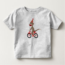 Sock Monkey op Bike