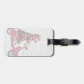 Sock Monkey op brommer Bagagelabel (Achterkant horizontaal)