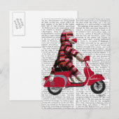 Sock Monkey op brommer Briefkaart (Voorkant / Achterkant)