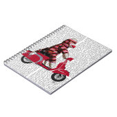 Sock Monkey op brommer Notitieboek (Linkerzijde)