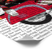 Sock Monkey op brommer Poster (Hoek)