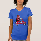 Sock Monkey op brommer T-shirt (Voorkant)