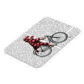 Sock Monkey op fiets Magneet (Linkerzijde)