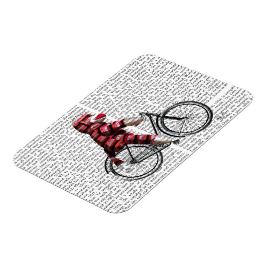 Sock Monkey op fiets Magneet (Linkerzijde)