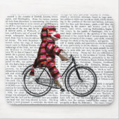 Sock Monkey op fiets Muismat (Voorkant)