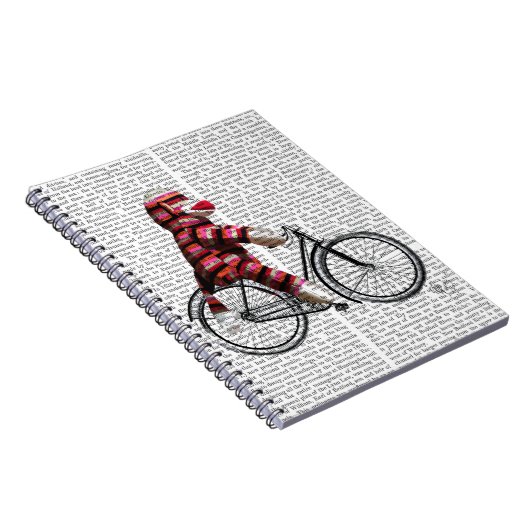 Sock Monkey op fiets Notitieboek (Rechterzijde)