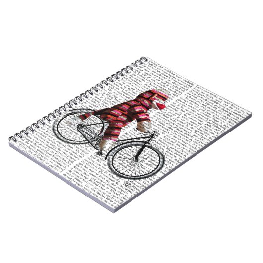 Sock Monkey op fiets Notitieboek (Linkerzijde)