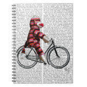 Sock Monkey op fiets Notitieboek (Voorkant)