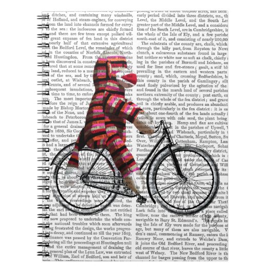 Sock Monkey op fiets Notitieboek (Voorkant)