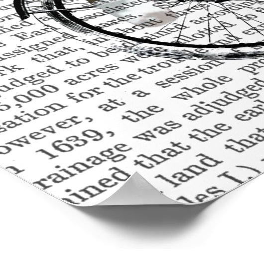 Sock Monkey op fiets Poster (Hoek)