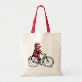 Sock Monkey op fiets Tote Bag (Voorkant)