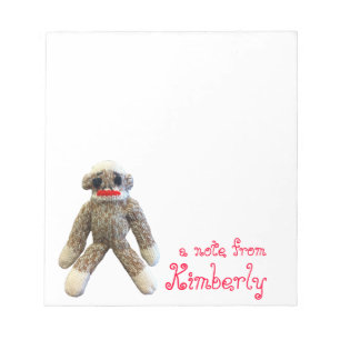 Sock Monkey op maat Notitieblok