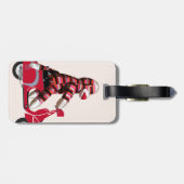 Sock Monkey op Red Moped Bagagelabel (Achterkant horizontaal)