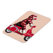 Sock Monkey op Red Moped Magneet (Linkerzijde)