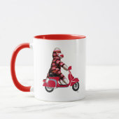 Sock Monkey op Red Moped Mok (Links)