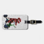 Sock Monkey op Tricycle Bagagelabel (Voorkant horizontaal)