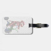 Sock Monkey op Tricycle Bagagelabel (Achterkant horizontaal)