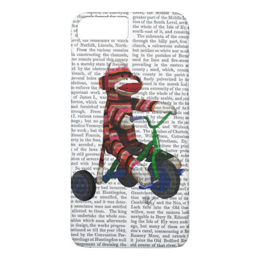 Sock Monkey op Tricycle Case-Mate iPhone Case (Achterkant)