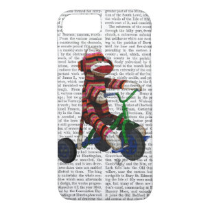 Sock Monkey op Tricycle iPhone 8/7 Hoesje