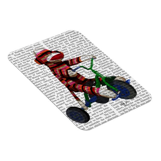 Sock Monkey op Tricycle Magneet (Rechterzijde)