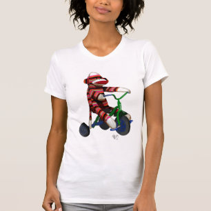 Sock Monkey op Tricycle T-shirt