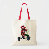 Sock Monkey op Tricycle Tote Bag (Voorkant)