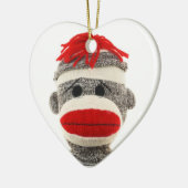 SOCK MONKEY ORNAMENT PERSONALISEERD (Links)