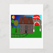 Sock Monkey over de horizon—Art Briefkaart (Voorkant)