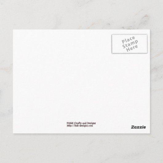 Sock Monkey Papa Briefkaart (Achterkant)