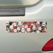 Sock Monkey Party Bumpersticker (Op auto)